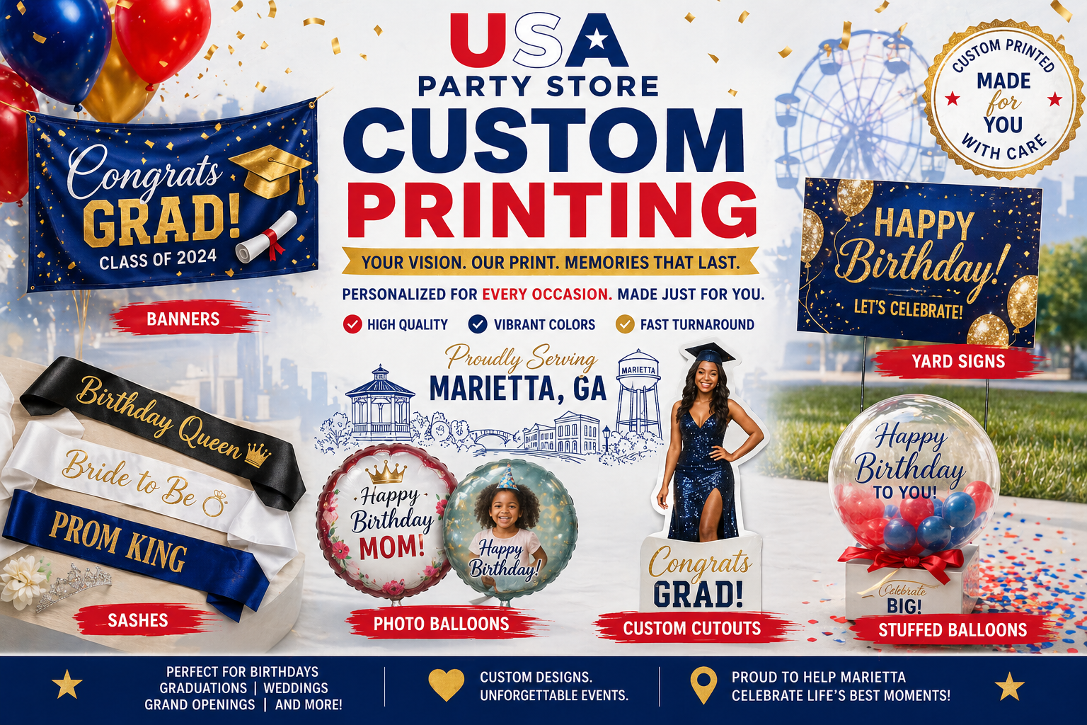 Custom Printing | Banners, Yard Signs, Photo Balloons & More