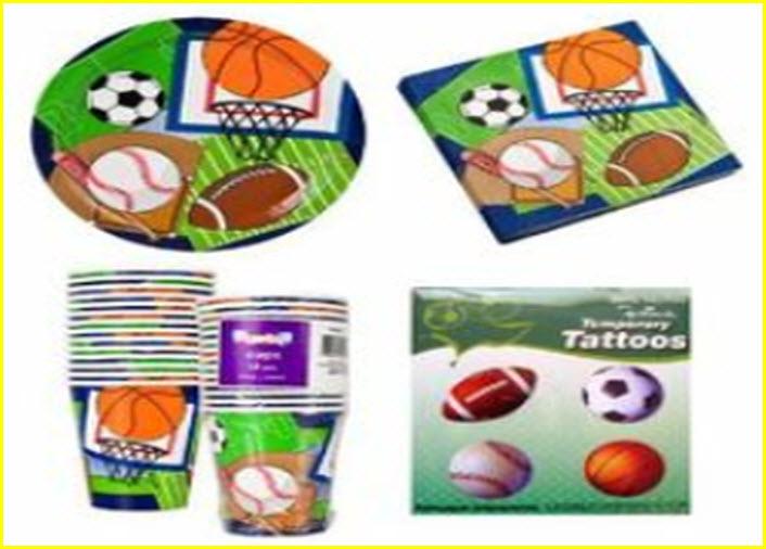 SPORT THEME TABLEWARE - USA Party Store