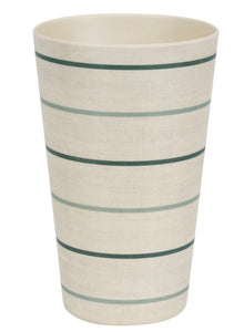 Botanical Stripe Bamboo Melamine Cups 3ct