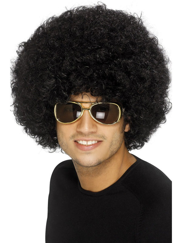 70s Funky Afro Wig, black