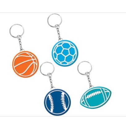 Birthday Baller Keychains Amscan