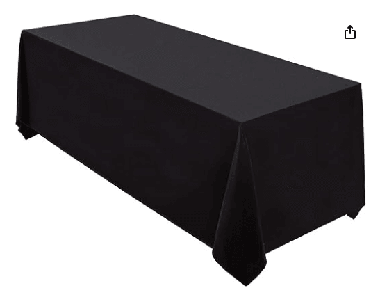 Black Rectangle Linen Natural Star