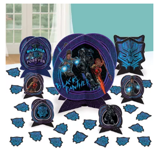 Black Panther Wakanda Forever Cardstock Table Centerpiece Kit Amscan