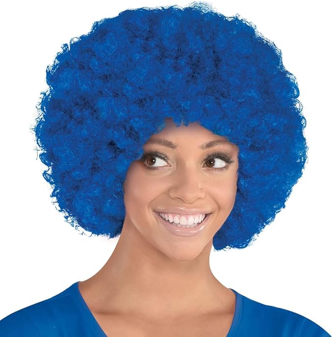 Blue Afro Wig USA Party Store