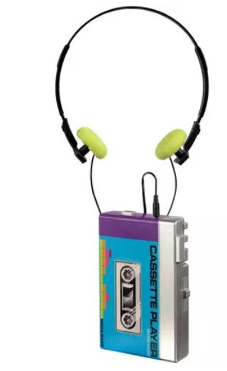 80's Faux Cassette Player with Headphones Amscan