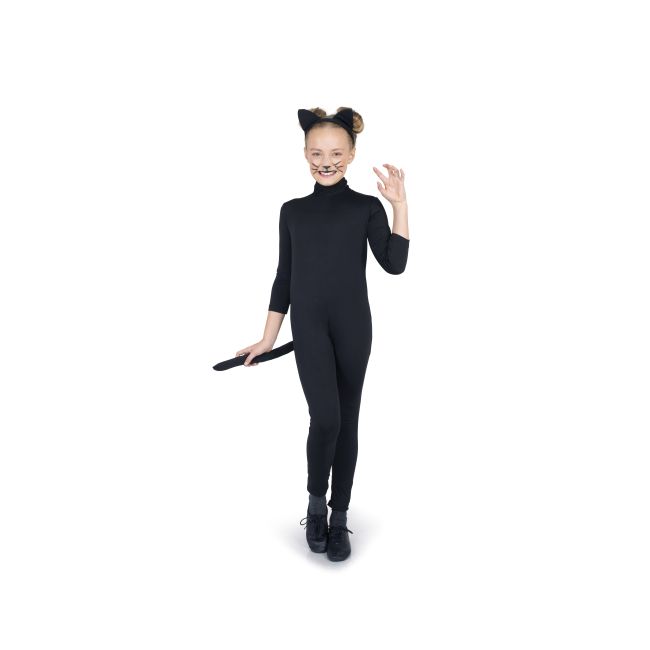 Cute Black Cat Suit Kids Small Karnival