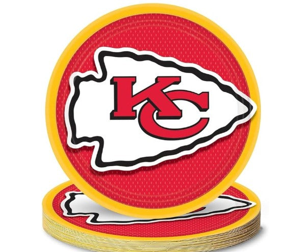 NFL Kansas City Chiefs Round Paper Plates - 7" Amscan