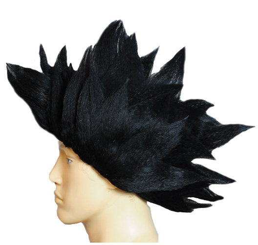 Clown Spike Wig Black Morris Costumes