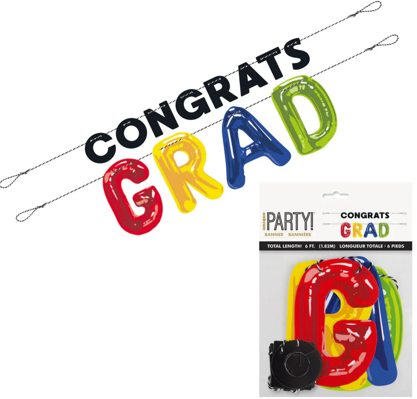 Congrats Grad Letter Banner – USA Party Store
