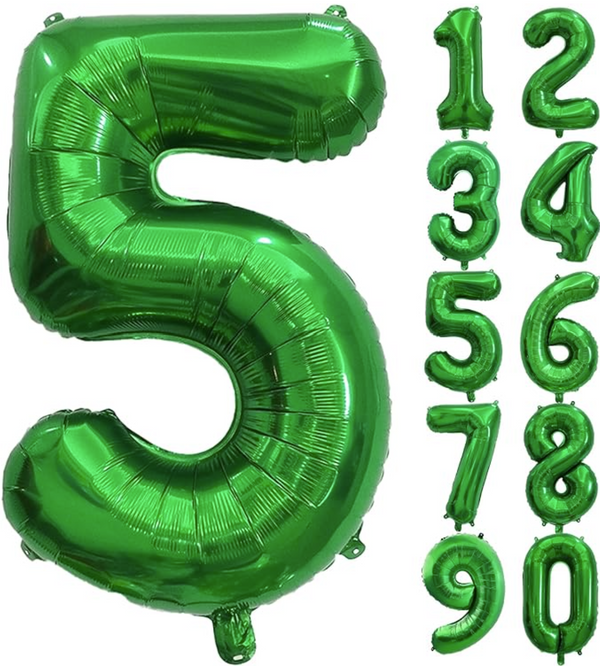 34" Large Foil Number Balloon (Green) USA Party Store