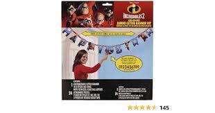 Incredibles 2 Jumbo Letter Banner Kit Amscan