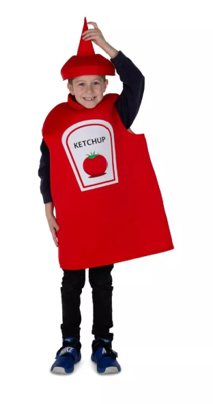 Dress Up America Ketchup Bottle Costume for Kids - Large Dress Up America