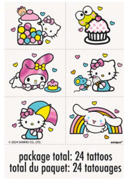 Hello Kitty and Friends Temporary Tattoo Sheets, 4 Count Unique