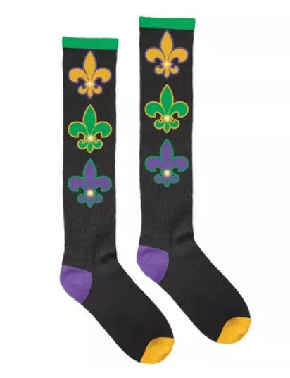 Mardi Gras Knee Socks Amscan