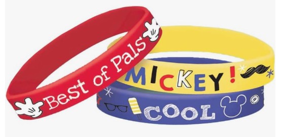 Mickey Rubber Bracelets 6pk