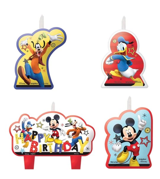 Mickey Roadster Racers Candle Set of 4 Amscan