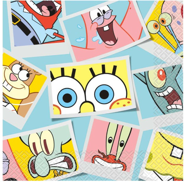 SpongeBob SquarePants Lunch Paper Napkin, 9 Inches Unique