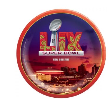 Super Bowl LIX Paper Dinner Plates, 10in, 20ct Amscan