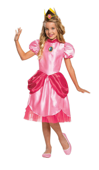 Girl's Deluxe Super Mario Bros.™ Princess Peach Costume Morris Costumes