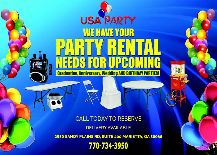 Party Rental, Party Equipment Rentals, Chair Rental, Throne Chair Rentals, Table Rentals, Helium tank rental, Linen rentals, Fog machine rentals, Chiavari chair rentals, backdrop rentals