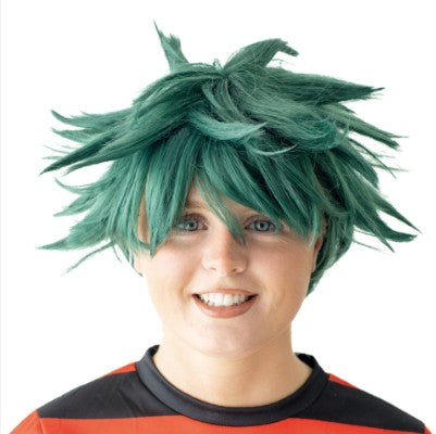 Anime green spikey wig Karnival