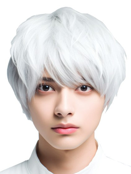 Anime white wave wig Karnival