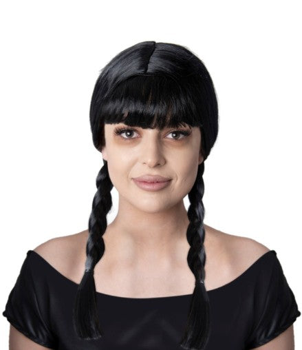 Adult gothic school girl wig Karnival