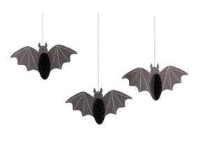 3pc Bat Honeycomb Decor Unique Industries