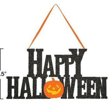 Happy Halloween Glitter Sign Creative Converting