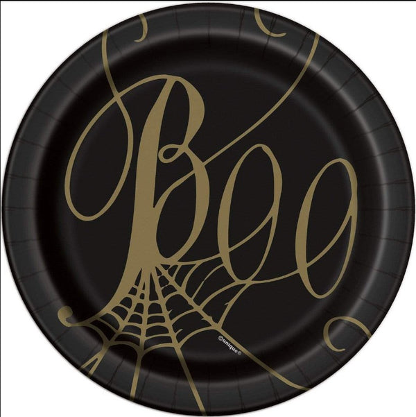 Black And Gold Spiderweb 7" Plate Unique