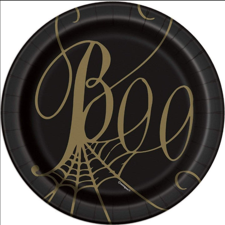 Black And Gold Spiderweb 7" Plate Unique