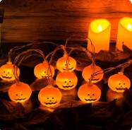 65 In. Halloween Pumpkin lights (10 pc.) USA Party Store
