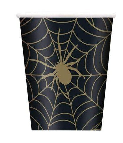 Black And Gild Spiderweb Cups Unique