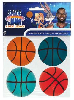 Space Jam A New Legacy Party Favor Balls 4 ct Unique Industries