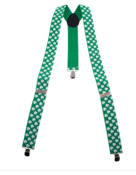 St Patrick's Day Shamrock Printed Suspenders Funny Fashion