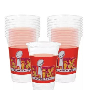 Super Bowl LIX Plastic Cups, 18oz, 25ct Amscan