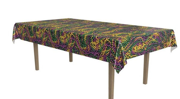 Mardi Gras Beads Tablecover Beistle