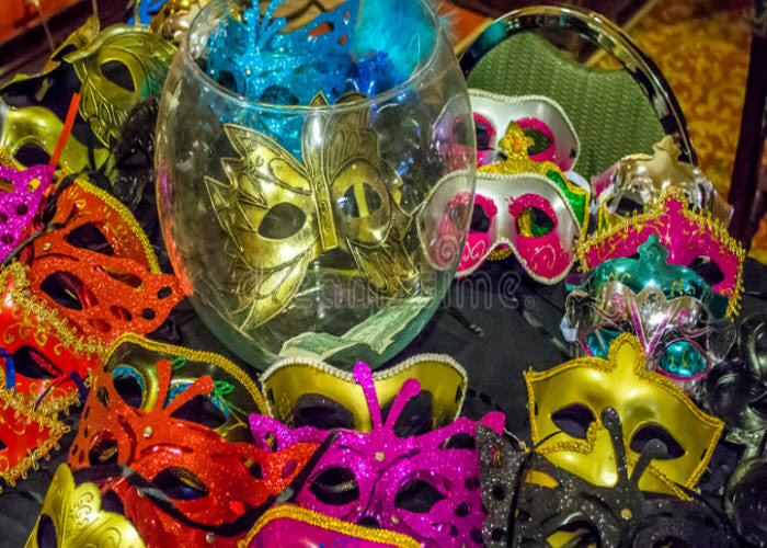 Costumes, mask, Mardi gras