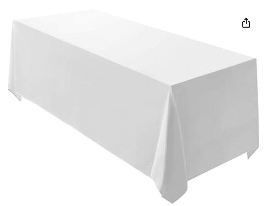 White Rectangle Linen Natural Star