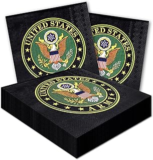 Army Lunch Napkins USA Party Store