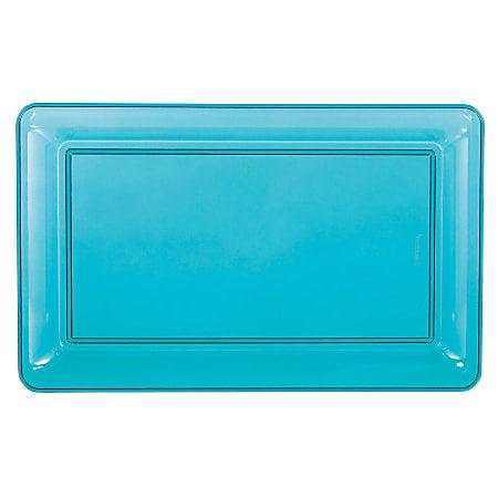 Aqua Rectangle Serving Tray Amscan