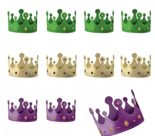 Mardi Gras Crowns 12ct Amscan