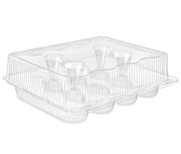 12 ct Rectangle Cupcake Tray and Cover USA Party Store