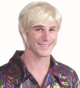 Disco Style 70s Guy Blonde Wig