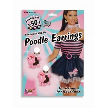 Flirting With the 50's Comfortable Clip-on Poodle Earrings Forum Novelties