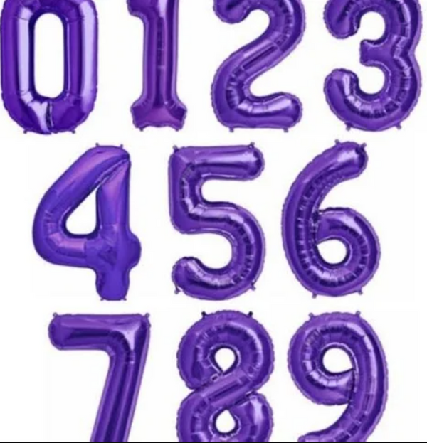 34" Large Foil Number Balloon (Purple) USA Party Store