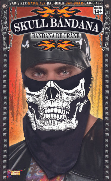 SKUL FACE BANDANA - BLACK Forum Novelties