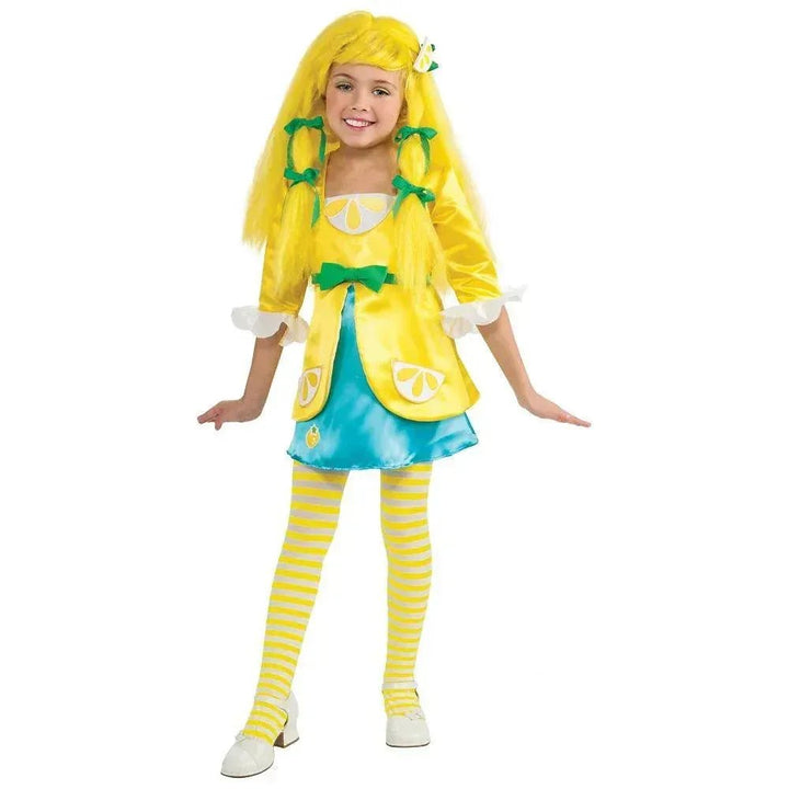 strapless open back dress Strawberry Shortcake Lemon Meringue kids costume - small