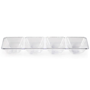 4 compartment rectangle serving tray