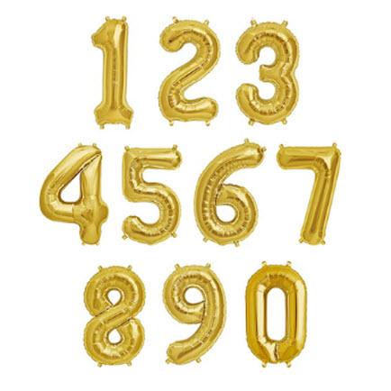 34" Large Foil Number Balloon (Gold) USA Party Store